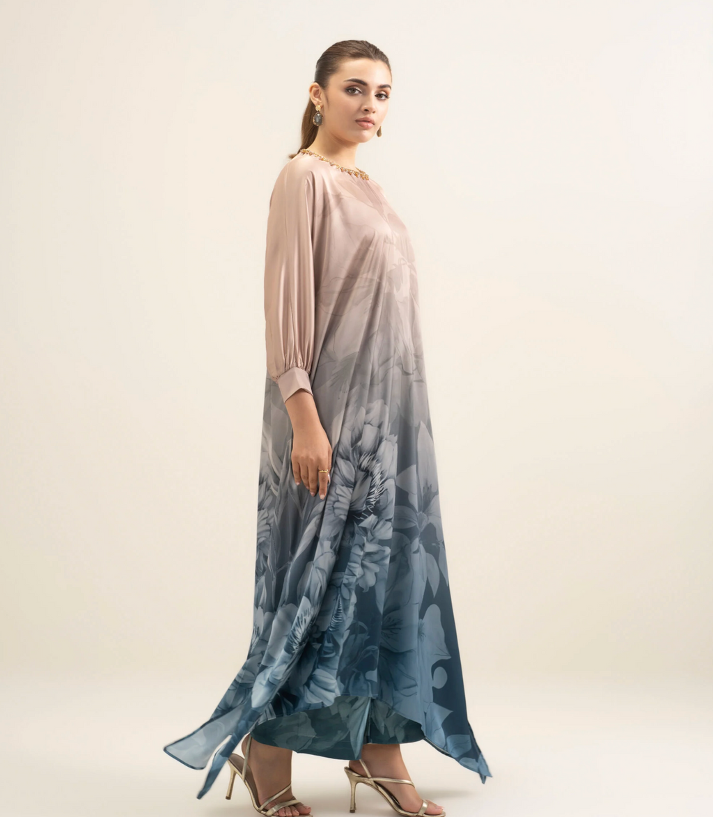 2 Piece - Printed Silk Suit