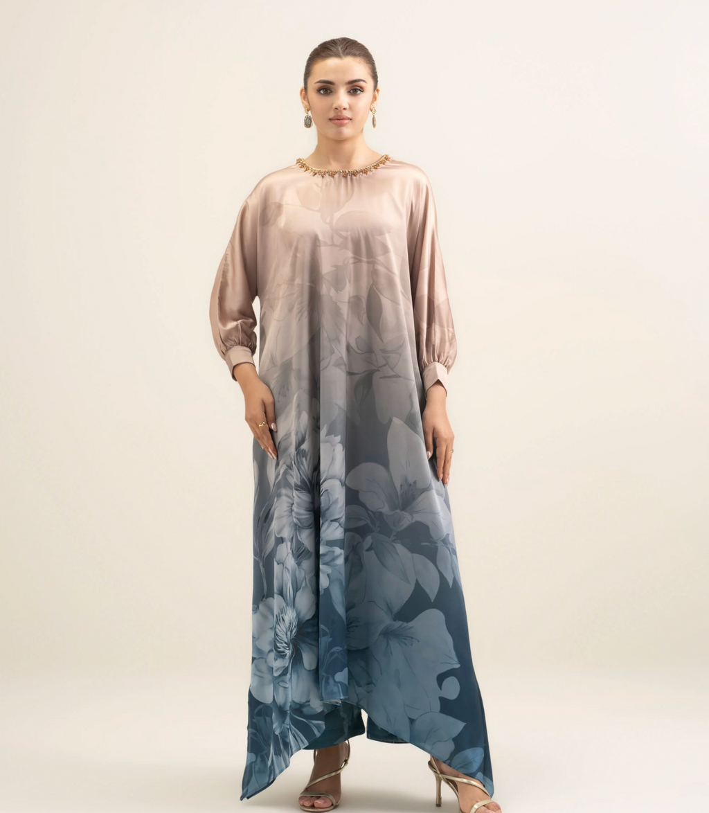 2 Piece - Printed Silk Suit