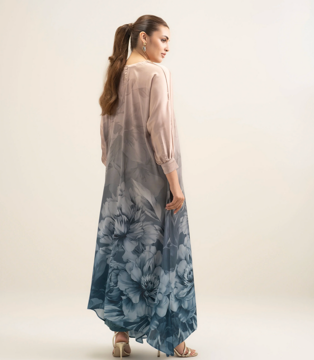 2 Piece - Printed Silk Suit